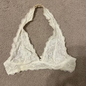 Free People Last Dance Lace Halter Bralette